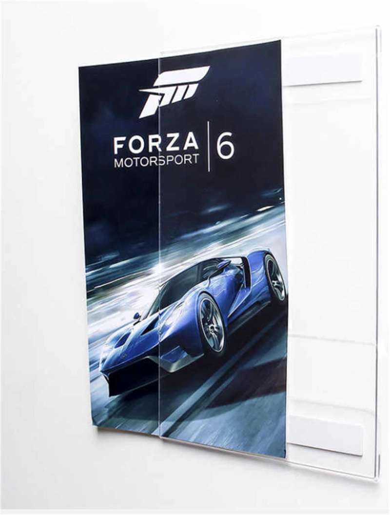 Car Magazine Brochure Leaflet Holders Advertising Acrylic Pet PVC Floor Display Stand