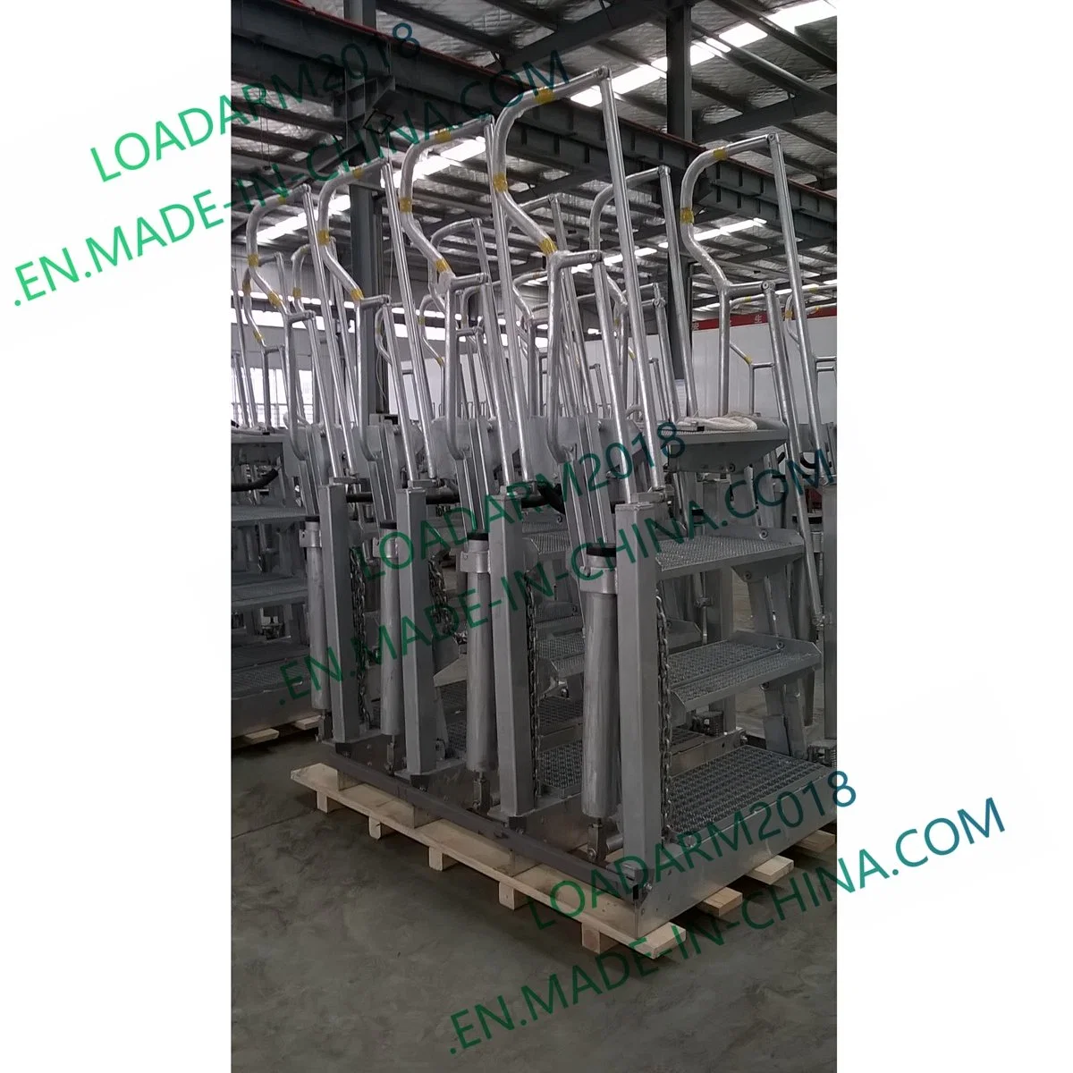 Hot Galvanized 5 Steps Steel Folding Stair for Oil Depot