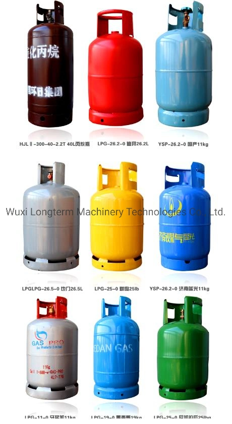 10kg, 12,5 kg entièrement automatique des bouteilles de gaz GPL Corps Line-Auto Tracking de soudure&amp;Chargement automatique