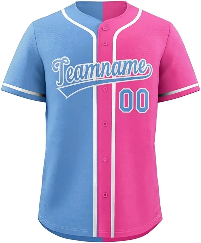 100% Cotton Baseball Wear Jersey Personalized Two Toned Sports Casual Shirt