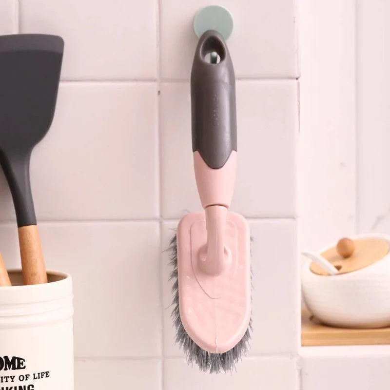 Blue Color Brush for Cleaning with Long Handle for Bathroom