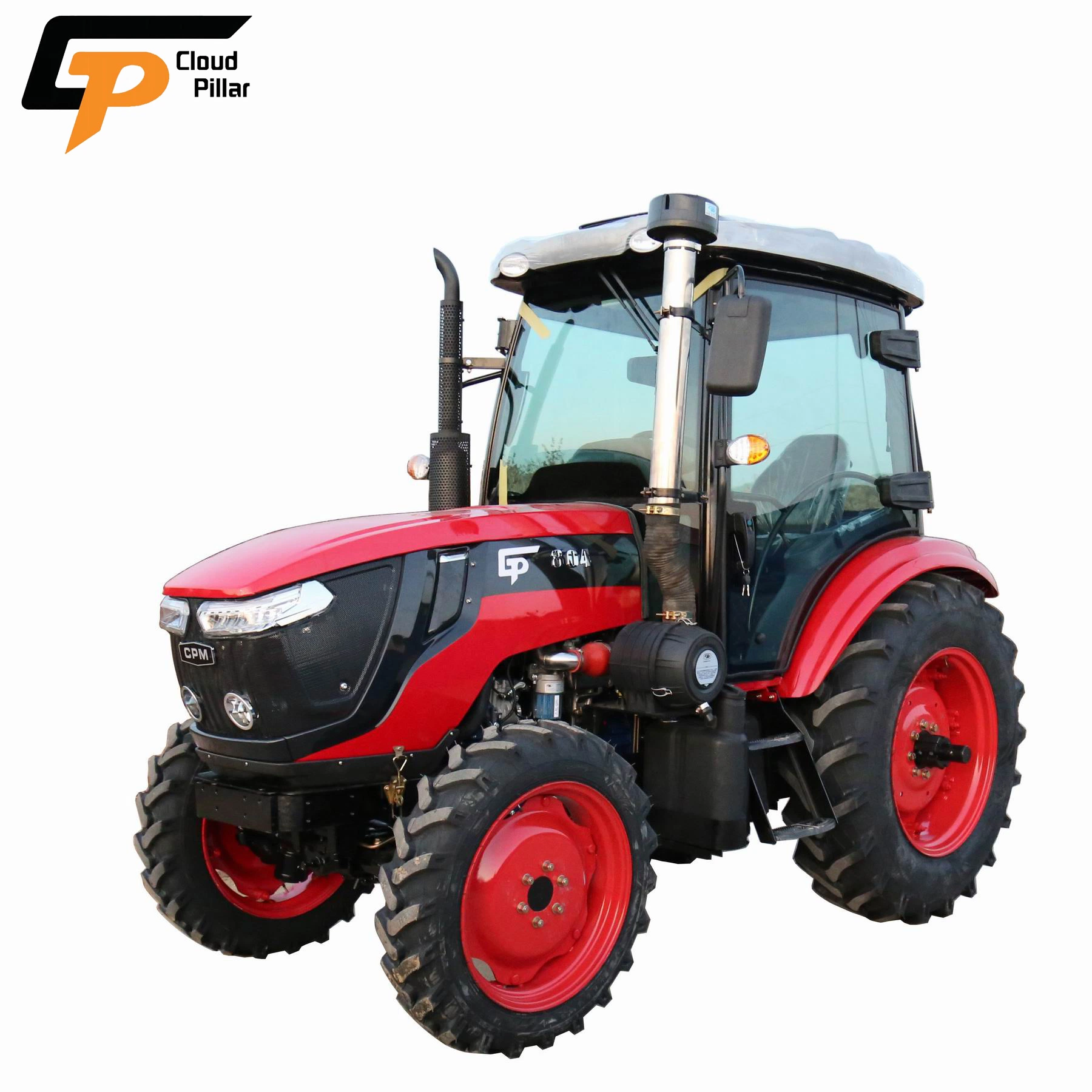 80 CV Marcas Chinas Agricultura 4WD 4x4 cabina del tractor Acondicionador de aire con el precio de fábrica para la venta