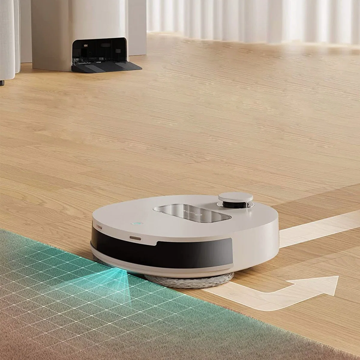 Robot Mop Smart Mapping Lidar Dtof Sensors No-Go Carpet Auto Mopping Cleaning Air Dry Alexa