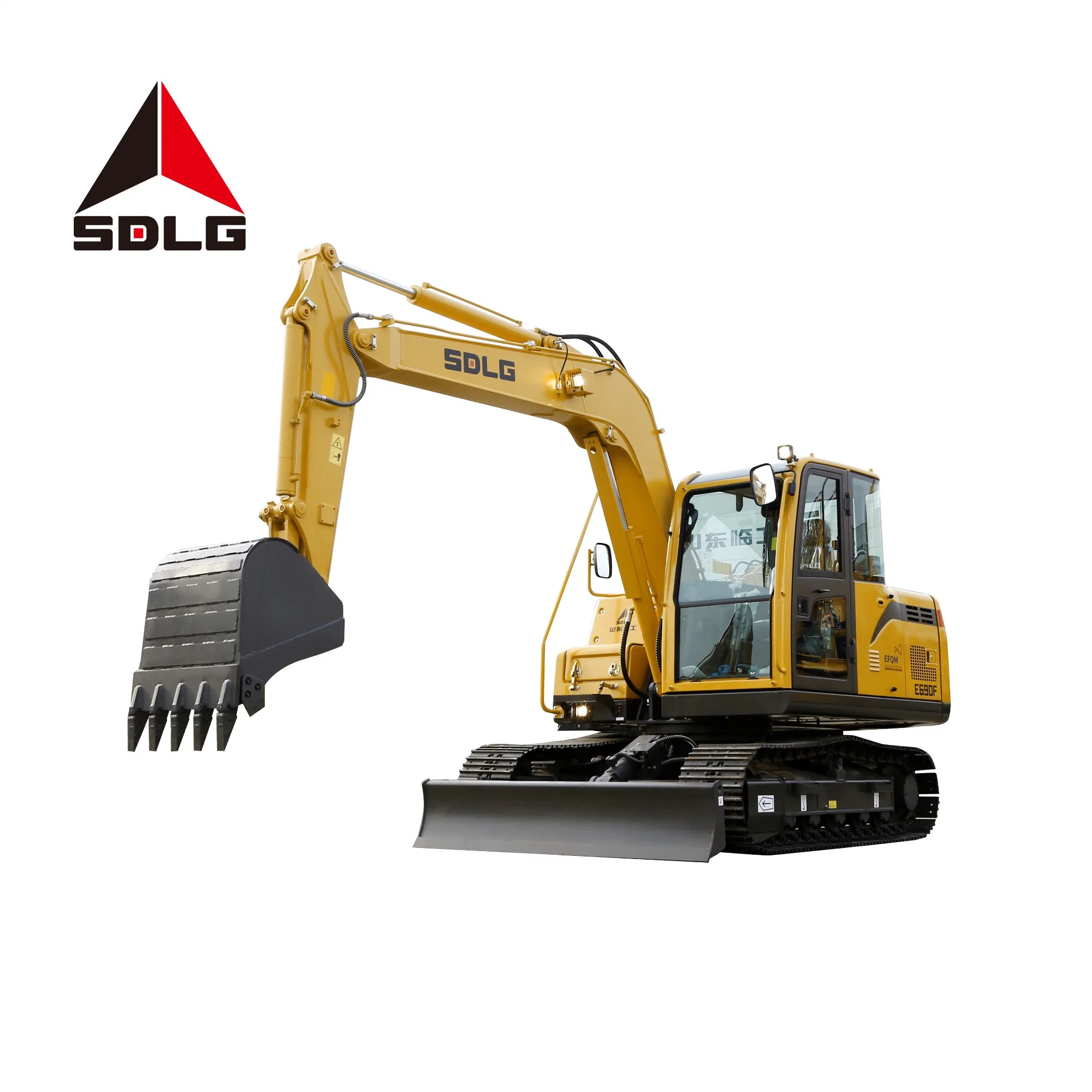 Sdlg E690f 9t Compact Energy Saving Hydraulic Crawler Excavator with 0.32m3 Bucket for Mines and Construction Site