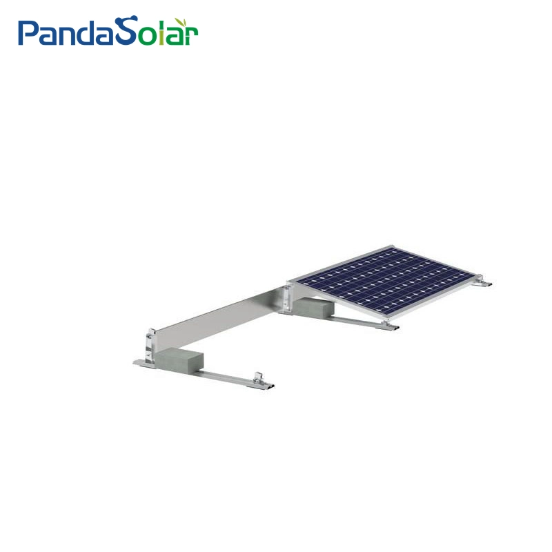 Pandasolar Support de toit plat en alliage d'aluminium avec contrepoids pour montage solaire.