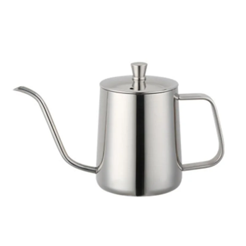 Coffee Supply Stainless Steel Whistling Kettle Metal Tea Pot Espresso Gooseneck Coffee Tools Swan Neck Kettle