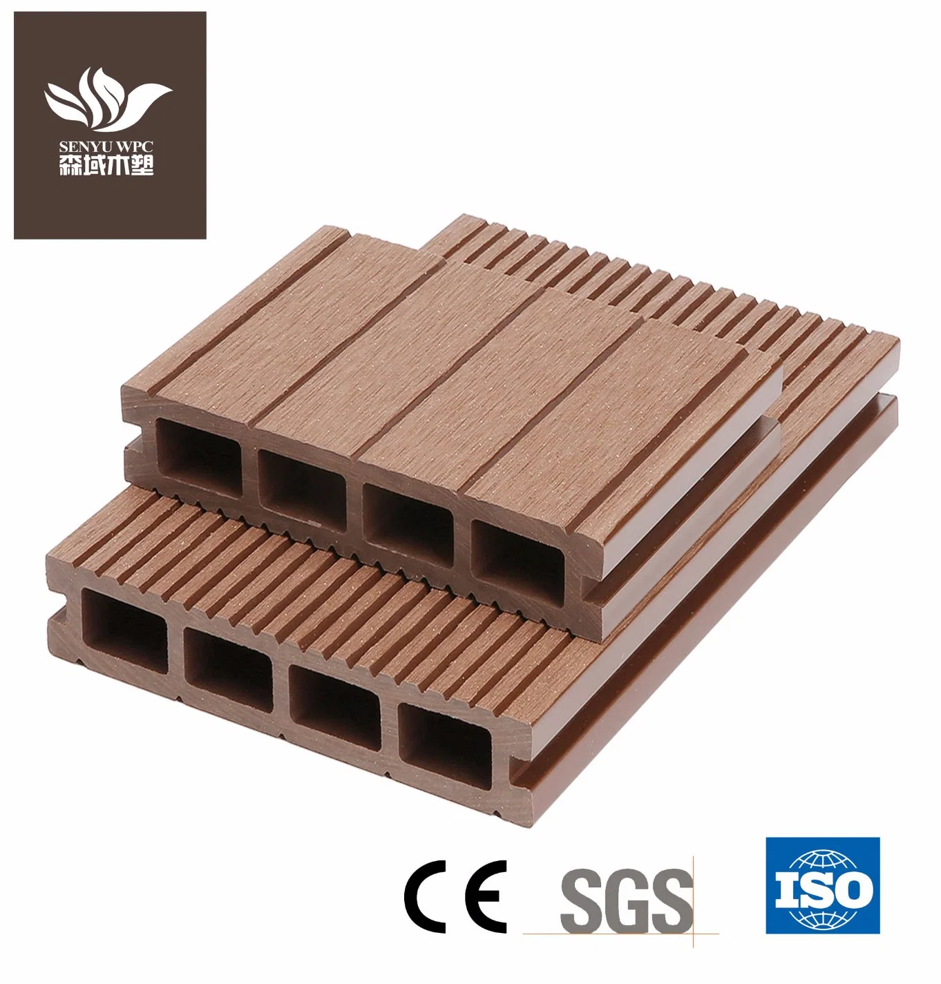 Wood Flooring Textured Waterproof PVC Vinyl Outdoor Plastic Composite Decking Board