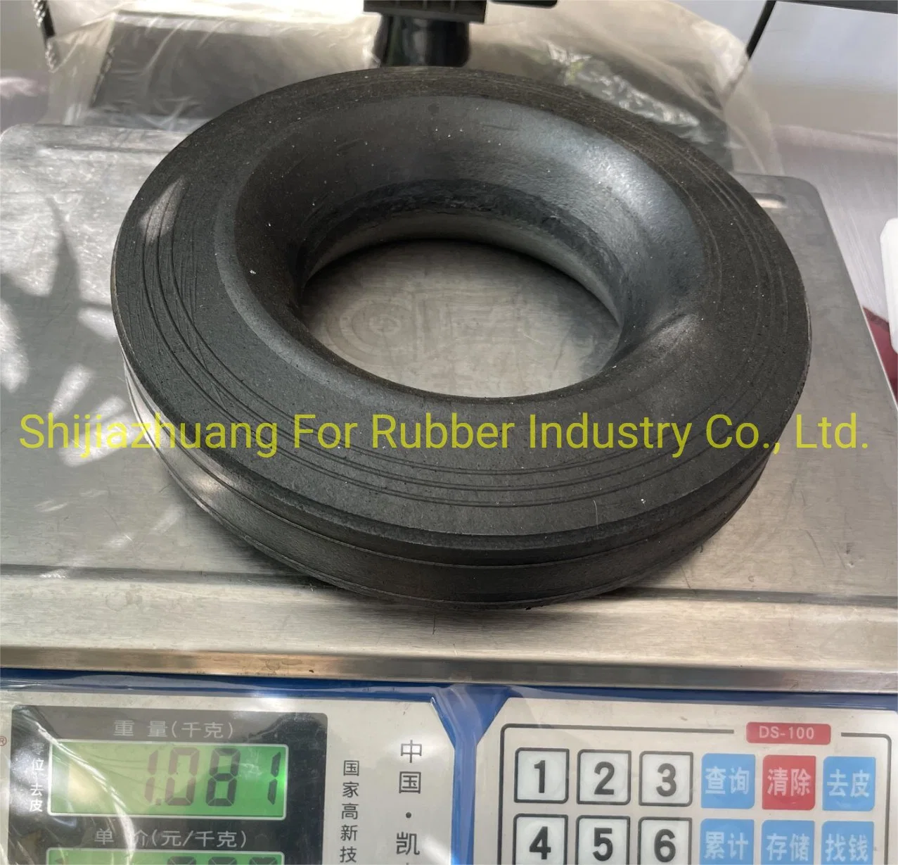 Black Rubbish Bin Solid Rubber Wheel