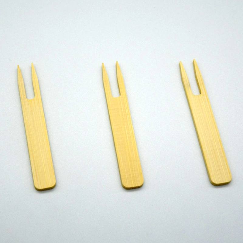 Eco-Friendly Disposable Cutlery 65mm Bamboo Fork