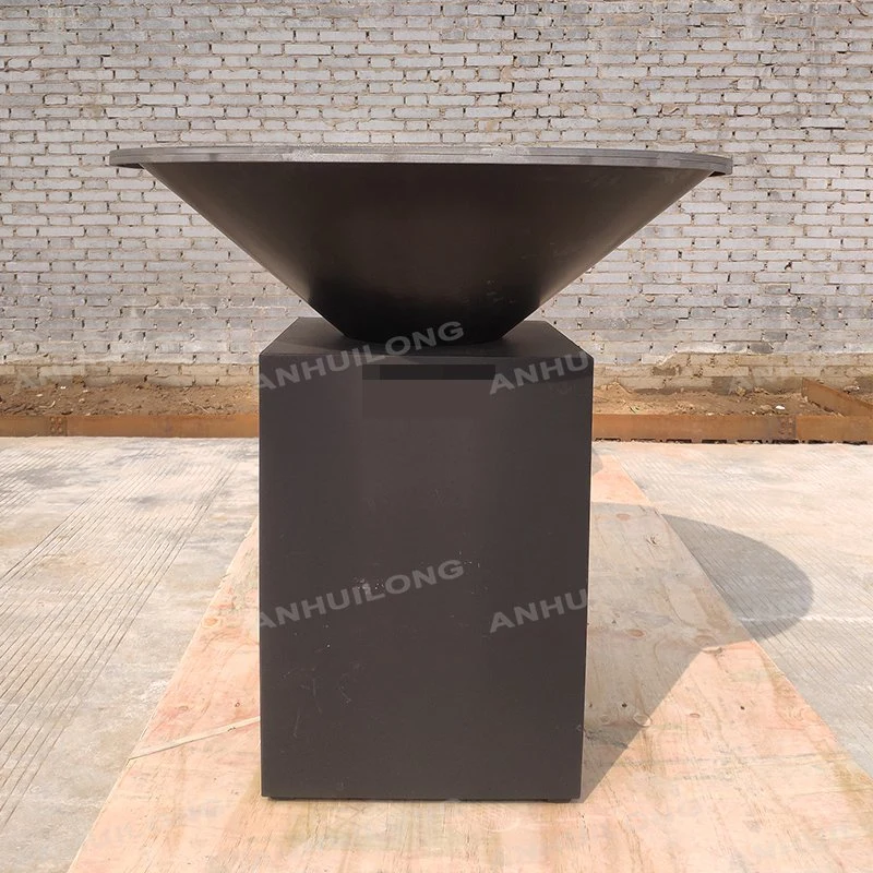 D1000*H1000mm acero corten el polvo negro pintado para Garden Party Campling barbacoa cocinar