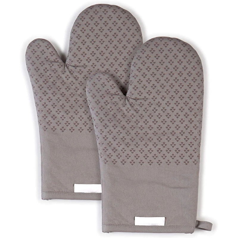 Asteroid Cotton Oven Mitts with Silicone Grip, Set of 2, Machine Washable for Easy Care