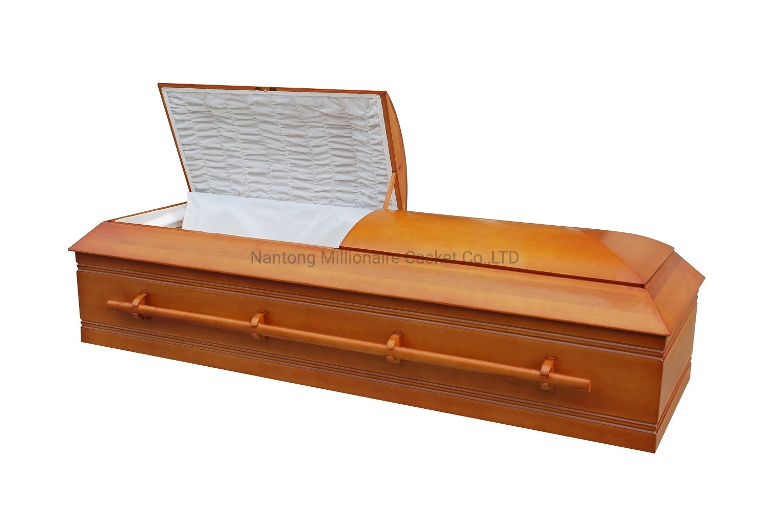 Poplar Wood Honey Color Funeral Wholesale/Supplier Casket