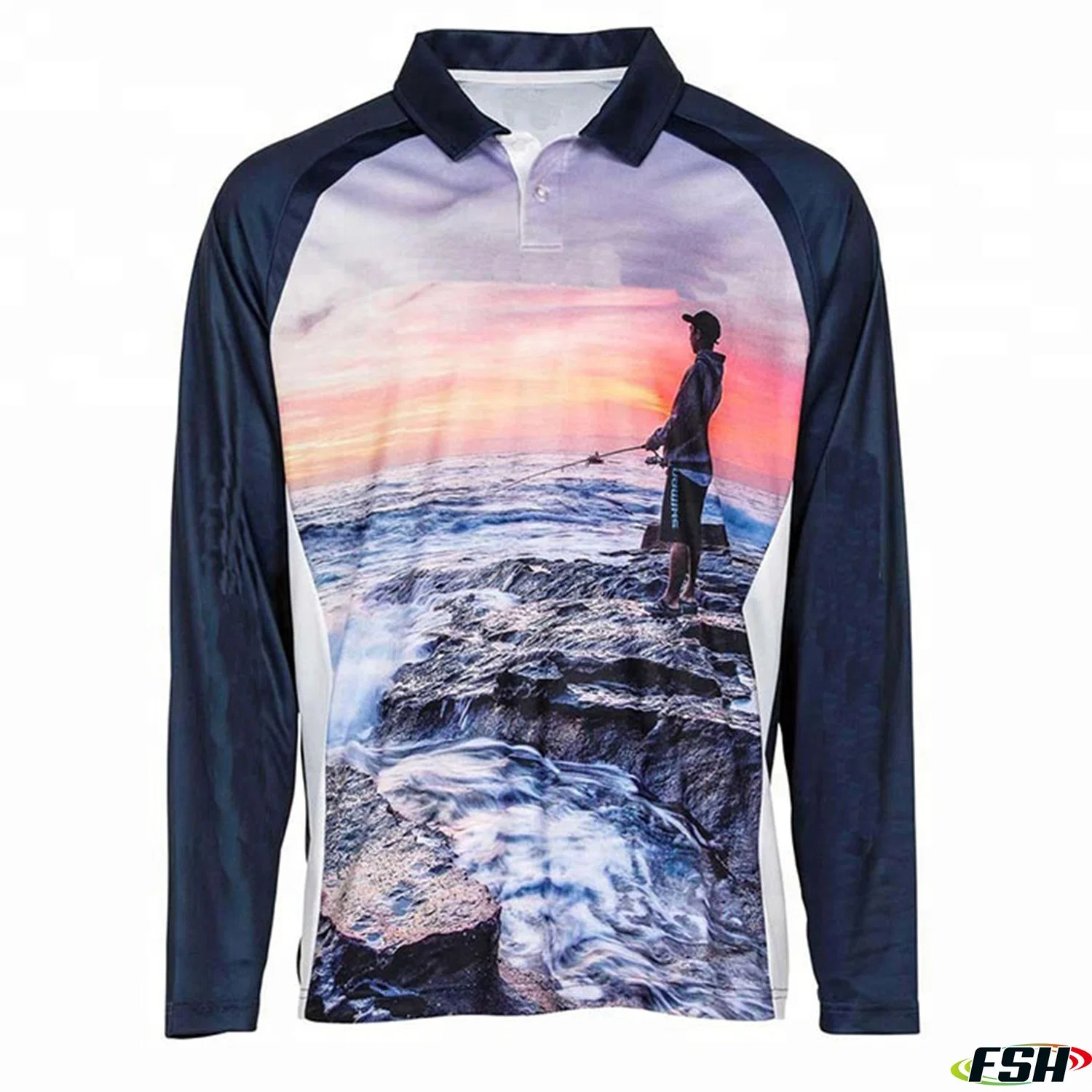Best Quality China Manufacturer Long Sleeve Sublimation Print Fishing Shirt