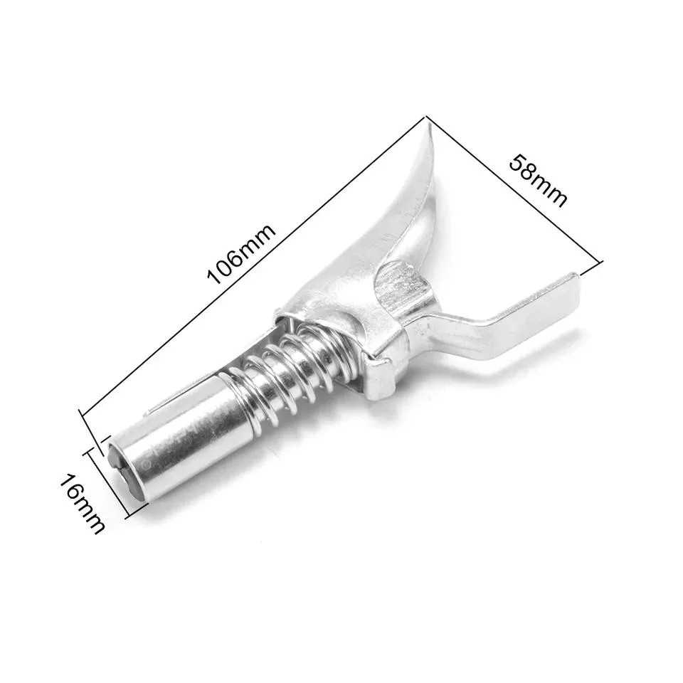 Connecteur à déclenchement rapide à ressort à une seule poignée qui convient à tous les accessoires de pistolet à graisse.