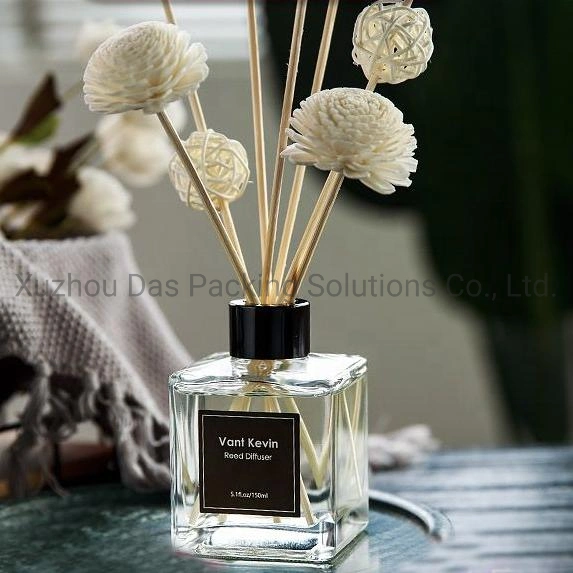 Custom Scent 100ml Clear Marble Aromatherapy Reed Diffuser Glass Bottle