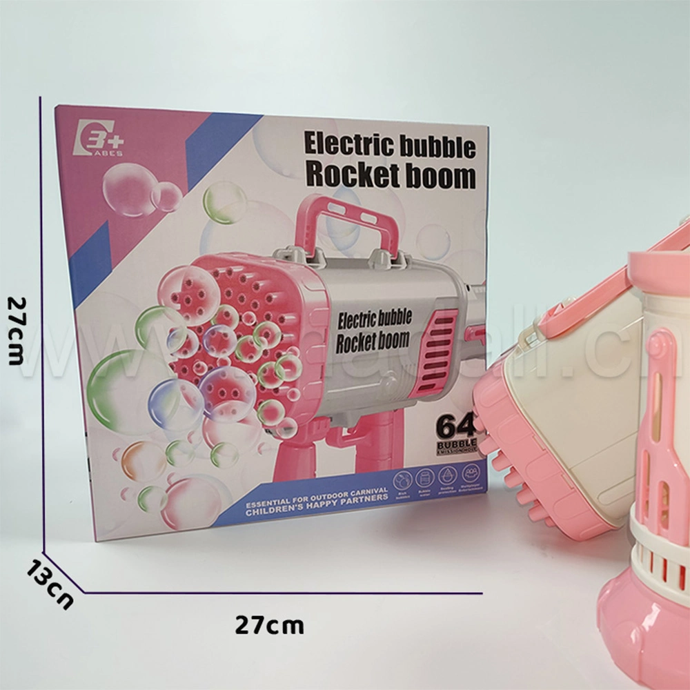 Hot Sale 64 Holes Bubble Machine Electric Bubble Rocket Boom Bazooka Bubble Maker Gun Outdoor Summer Toys