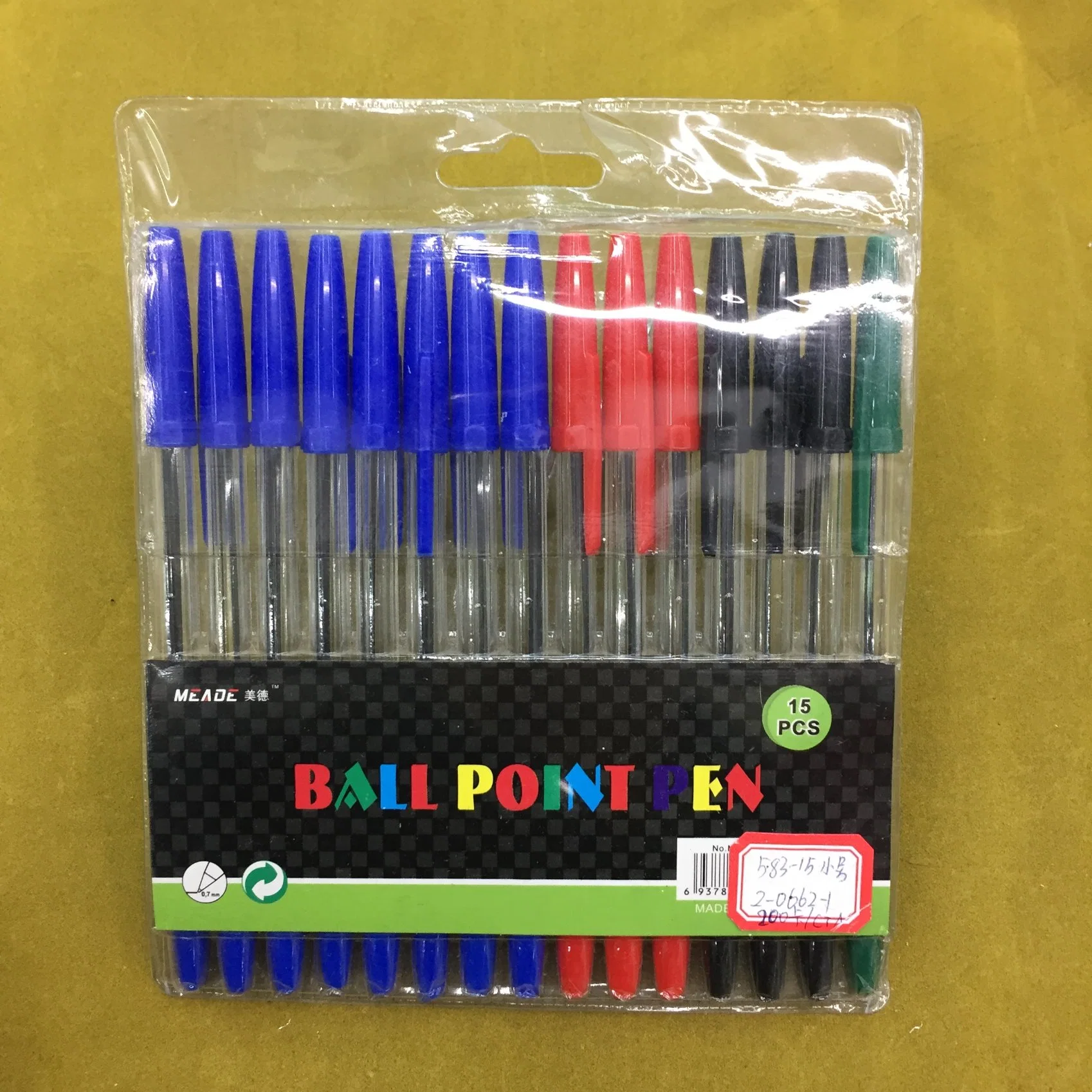 Stick Ball Pen with PVC Bag for School and Office Supply