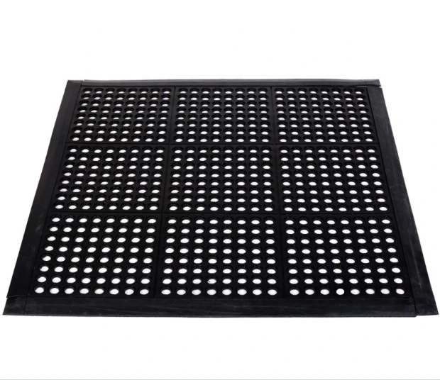 Rubber Safety Mat Anti Fatigue Kitchen Flooring Drainage Hole Mat Grass Mat