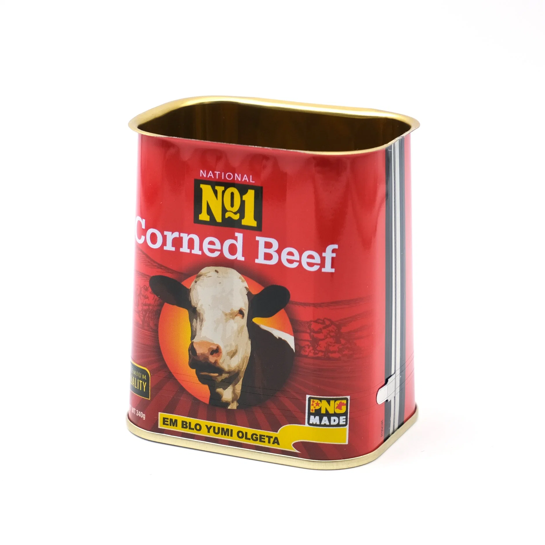 701 # grau de alimento chave soldada aberta trapezóide Metal Luncheon carne Ou lata de corned Beef Tin