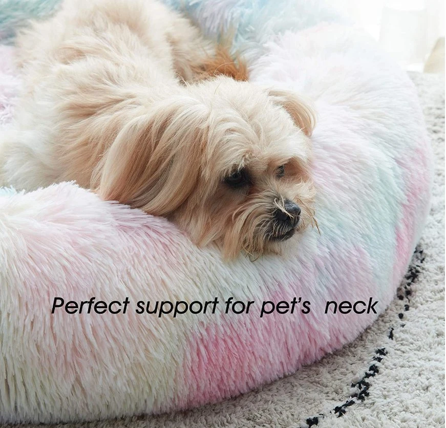 Wholesale/Supplier Anti-Anxiety Calming Washable Round Long Hair Kong Dog Bed