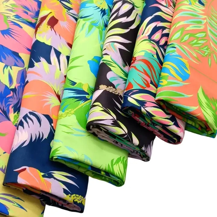 100% Polyester Printed Microfiber Peach Skin for Beach Shorts Beach Design Short Beach Pants Fabric