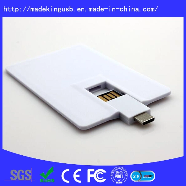 En plastique de la forme de carte de crédit d'affaires OTG Lecteur Flash USB
