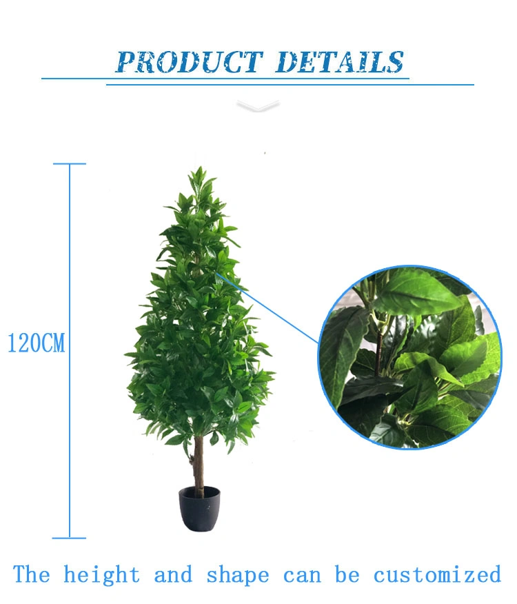 4 Pés Topiary planta artificial Jardim Faux ornamentais Árvore de folha de louro