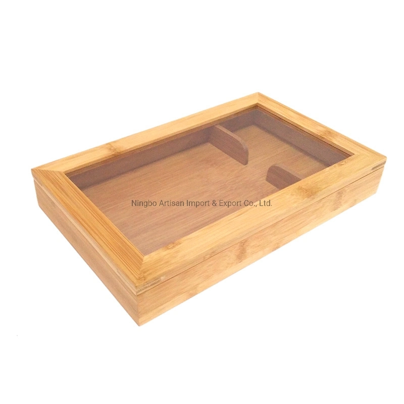 High Quality Rectangle Bamboo Packing Box for Gift/Tea/Jewelry with Skylight