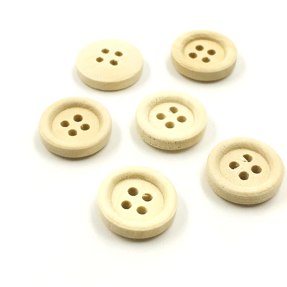 Wholesale/Supplier Eco Friendly Natural Round 2/4 Holes Custom Wooden Button Custom