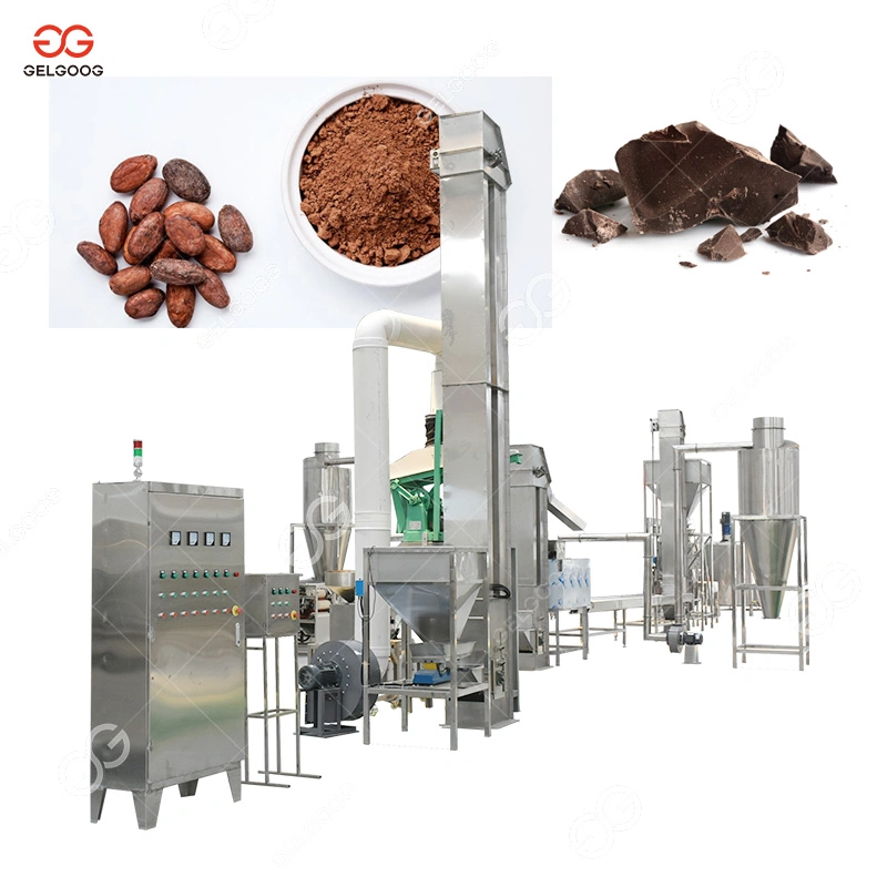 Gelgoog Automatic Cacao Bean Processing Machine Nibs Liquor Equipment Cocoa Powder Butter Production Line