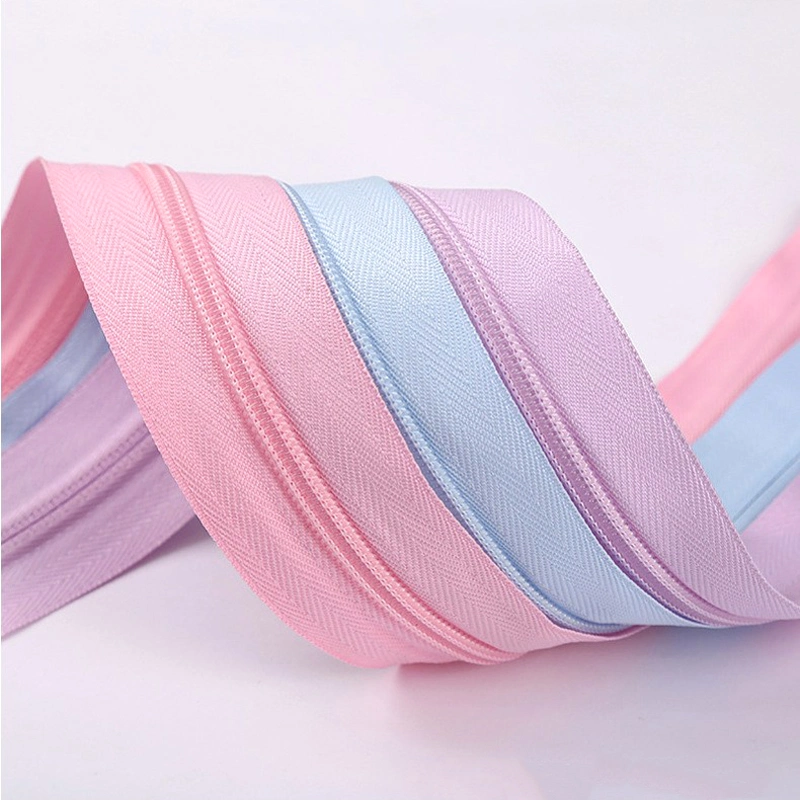 Wholesale/Supplier 5# Multiple Color Coil Long Chain Nylon Zipper Rolls for Luggage Bags Clothes Plastic Bag