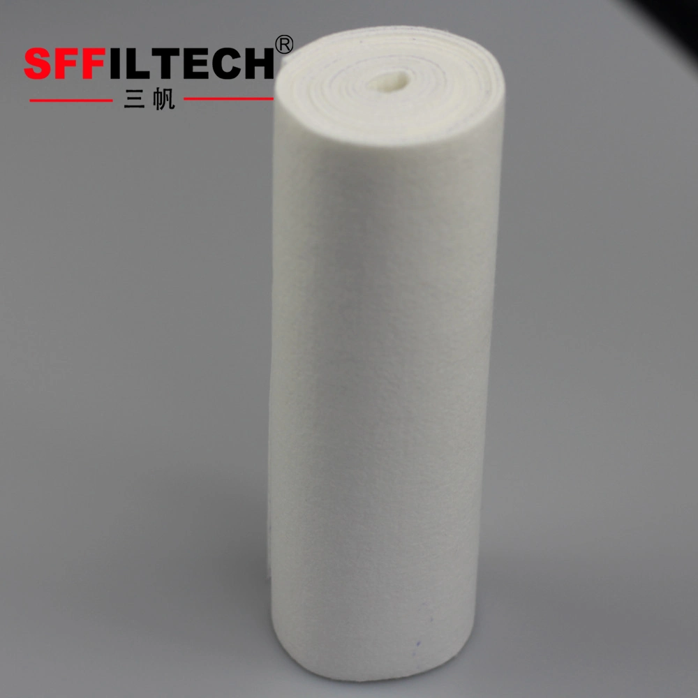 El material del filtro de aire/Nonwoven aguja fieltro de poliéster filtro perforada.