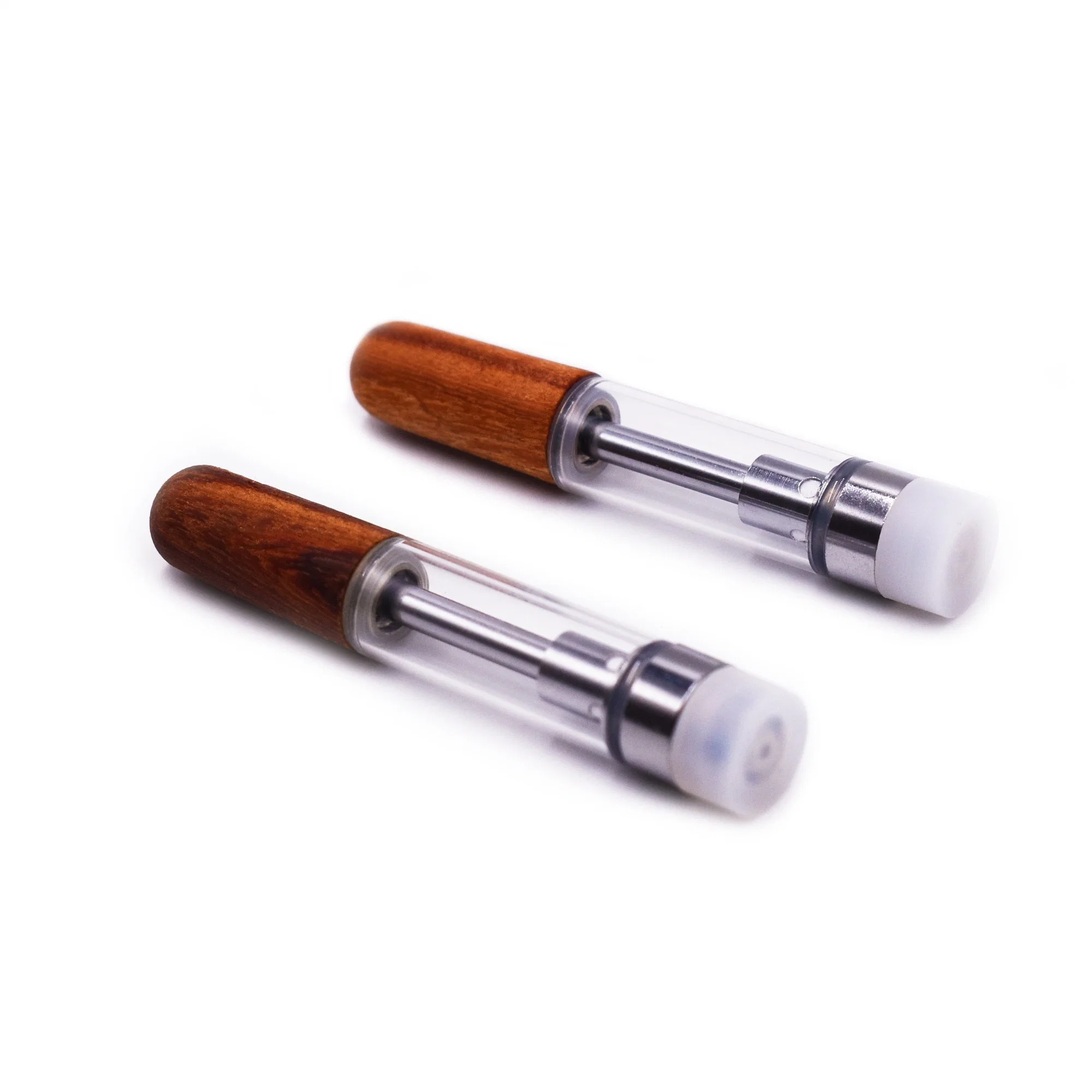 Wood Drip Tips 510 D8 Ceramic Coil 0.5ml/1.0ml Thick Oil Tank Cartomizer Lead Free Disposable/Chargeable Vape Pen Cartridge