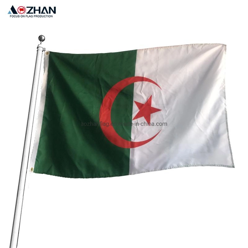 Todas las banderas del país Argelia Pabellón 3*5FT 150*90 Cm Banner-Vivid poliéster de color y la Bandera Nacional Resisitant-Algerian Fade UV