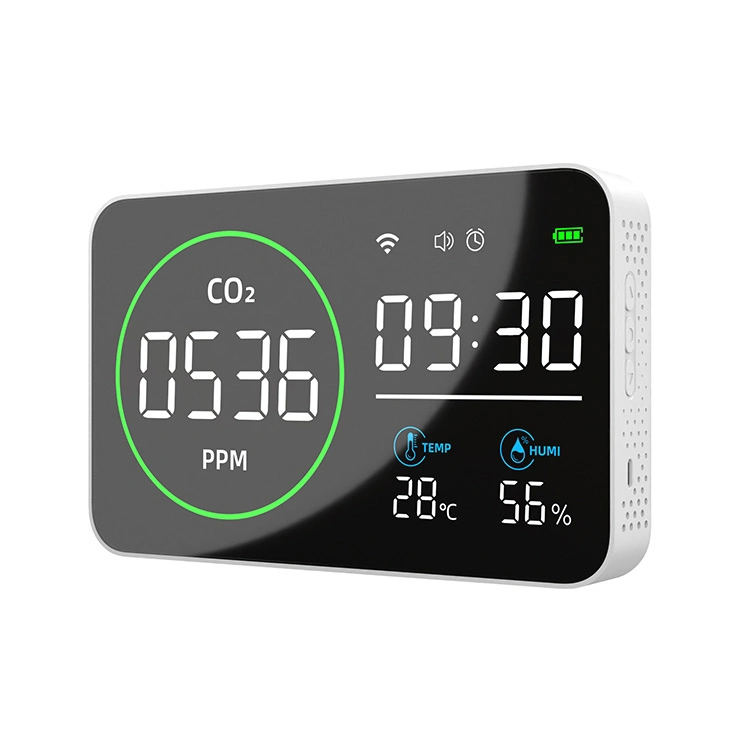 Tuya WiFi CO2 Air Quality Detector Meter WiFi Connect Built in Tuya Aqi Sensor WiFi CO2 Measuring Instrument