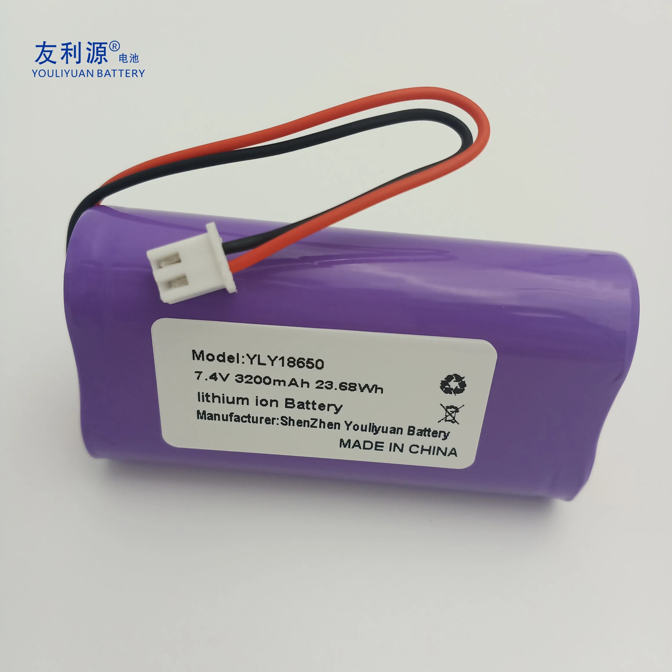 Rechargeable 2s1p 7.4V 18650 3200mAh Li-ion Battery Pack/ Lithium Battery Pack Emergency Battery Tram Battery Game Player Batteries Digital Camera Batteries