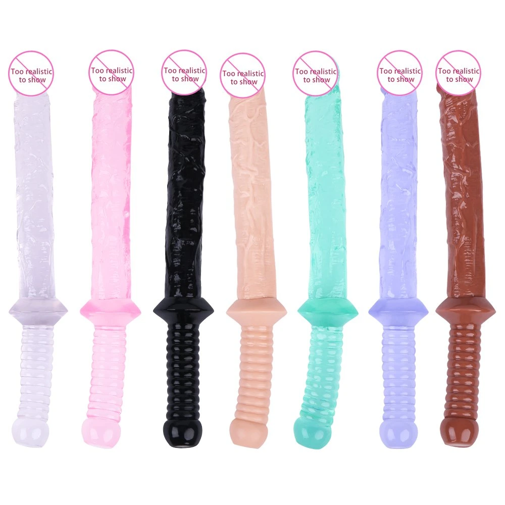 Großer Schwerteinsatz realistischer Dildo weibliches Sex-Spielzeug -PVC Material flexibler Anal Plug Vaginal Dildo, Prostata-Massager Sex-Spielzeug für Erwachsene