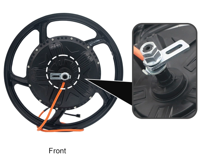 72 de 10 pulgadas de 2000W Tensión DC Cubo del motor de motocicleta eléctrica