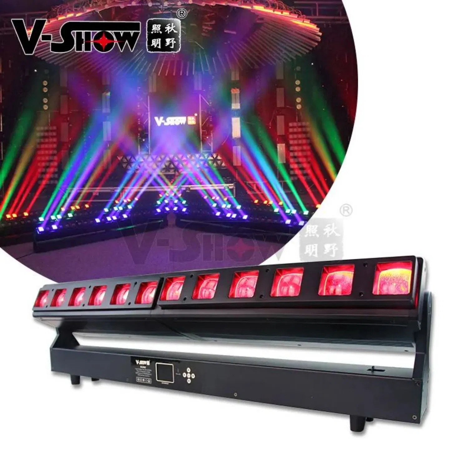 V-Show LED تحريك شعاع LED شريط 12*40 واط RGBW 4 بوصة 1