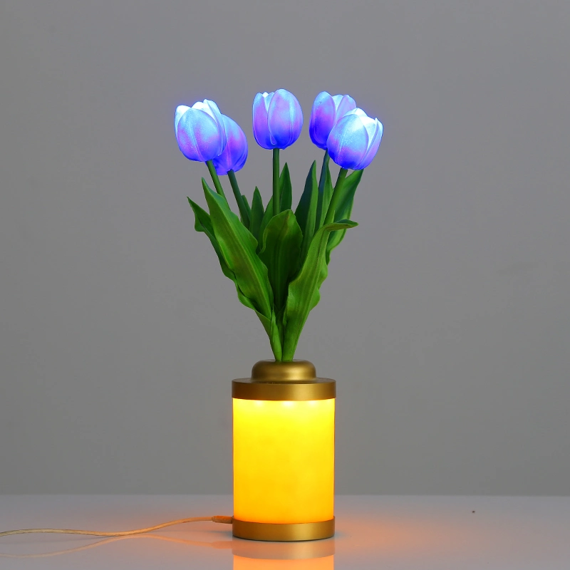 Christmas Decoration LED Interior Lighting Minimalism Style USB Charging Home Decor Restaurant Dining Flower Arranging Vase Warm Light Table Lamp