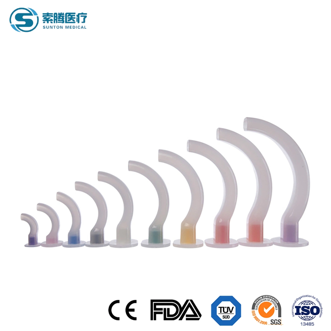 Sunton China Good Price Adult Pediatric Infant Size Antibacterial Soft Transparent PVC Oropharyngeal Airway Manufacturers