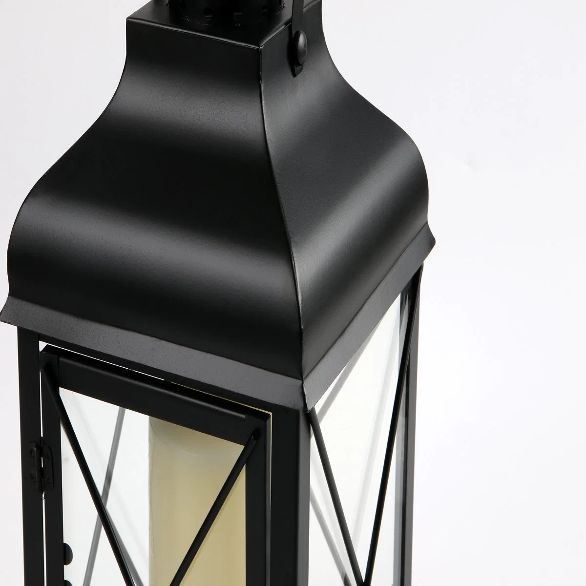 Personalidade criativa candeeiro de mesa Espelho Cruz exótico Lâmpada Marroquino Style Preto e Branco Two-Color ferro forjado decoração Casa noturna velas decorativas Lantern