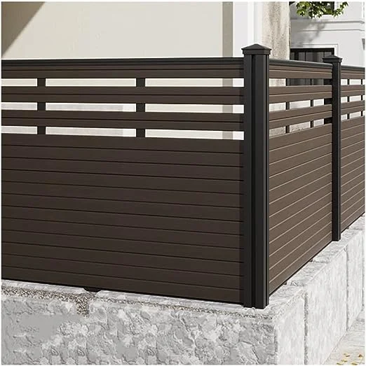 Outdoor WPC Fence, Outdoor WPC Fence Panel, Aluminum Door Frame for WPC Fence