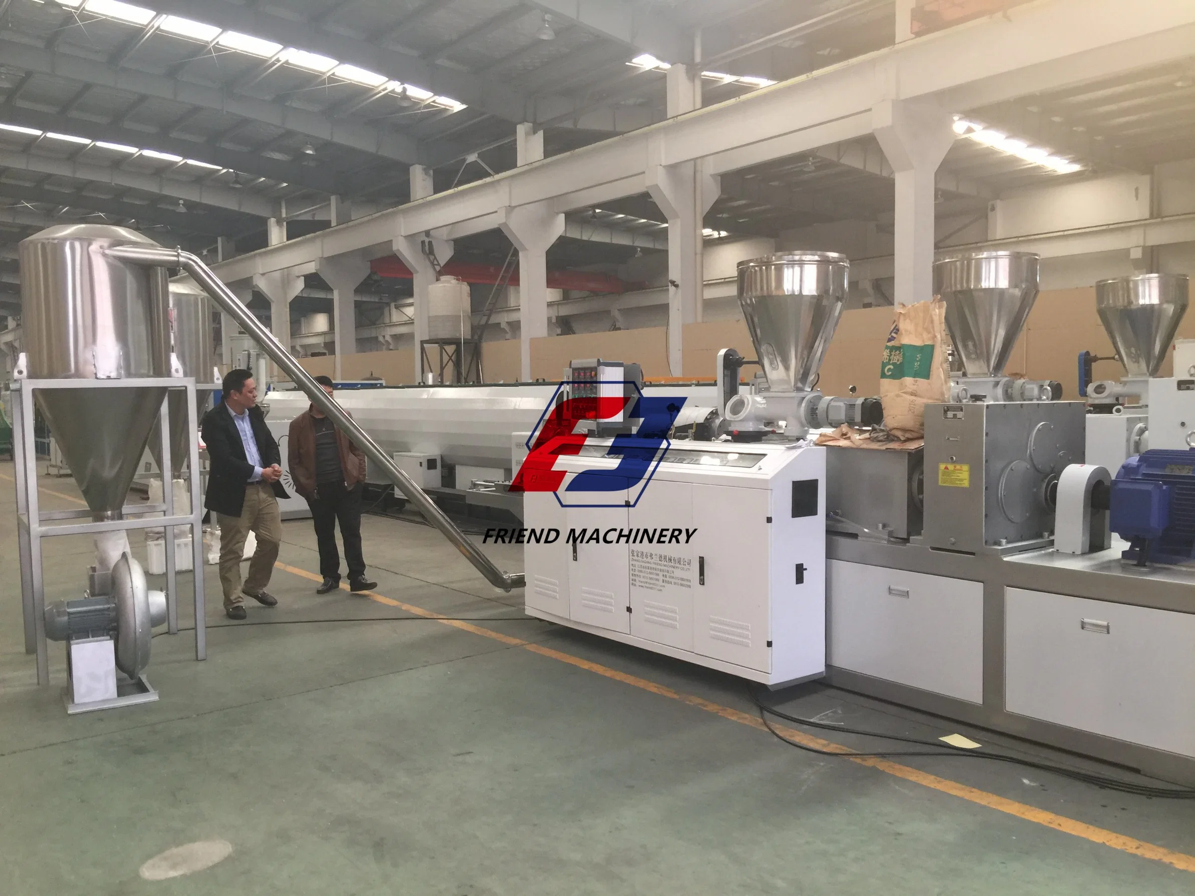 Sjsz65/132 Twin Screw Extruding 180-250kg Output PVC Granules Making Extruder Machine/Equipment Line