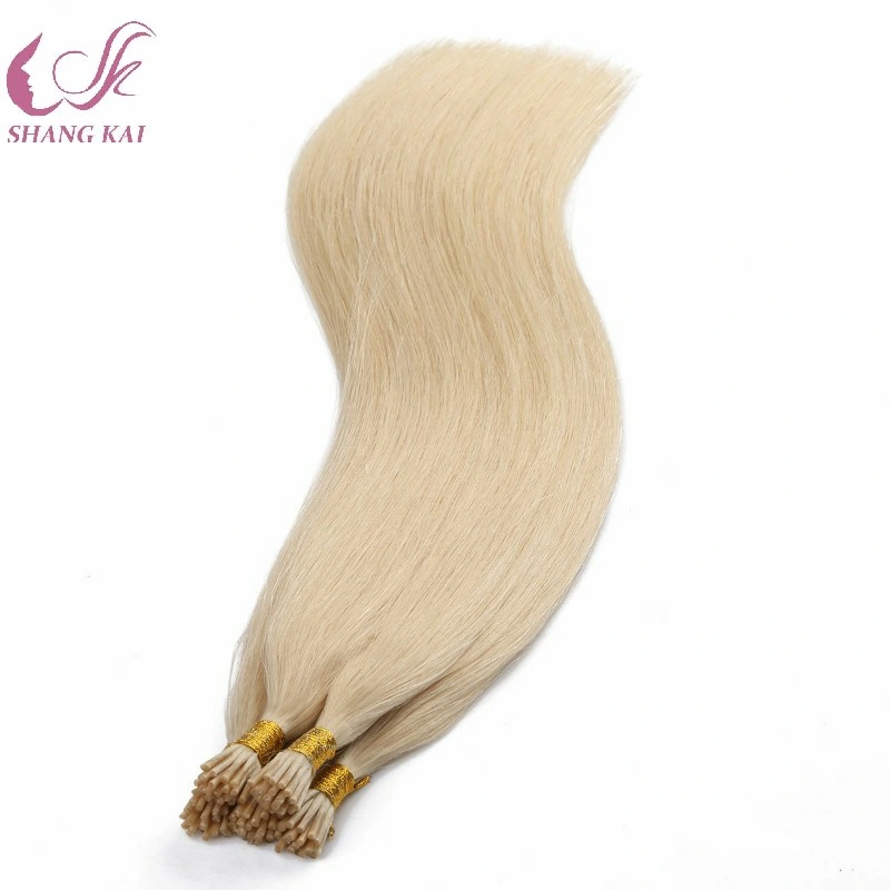 Blonde 613 Color I Tip Keratin Pre Bonded Hair Extension Russian Hair