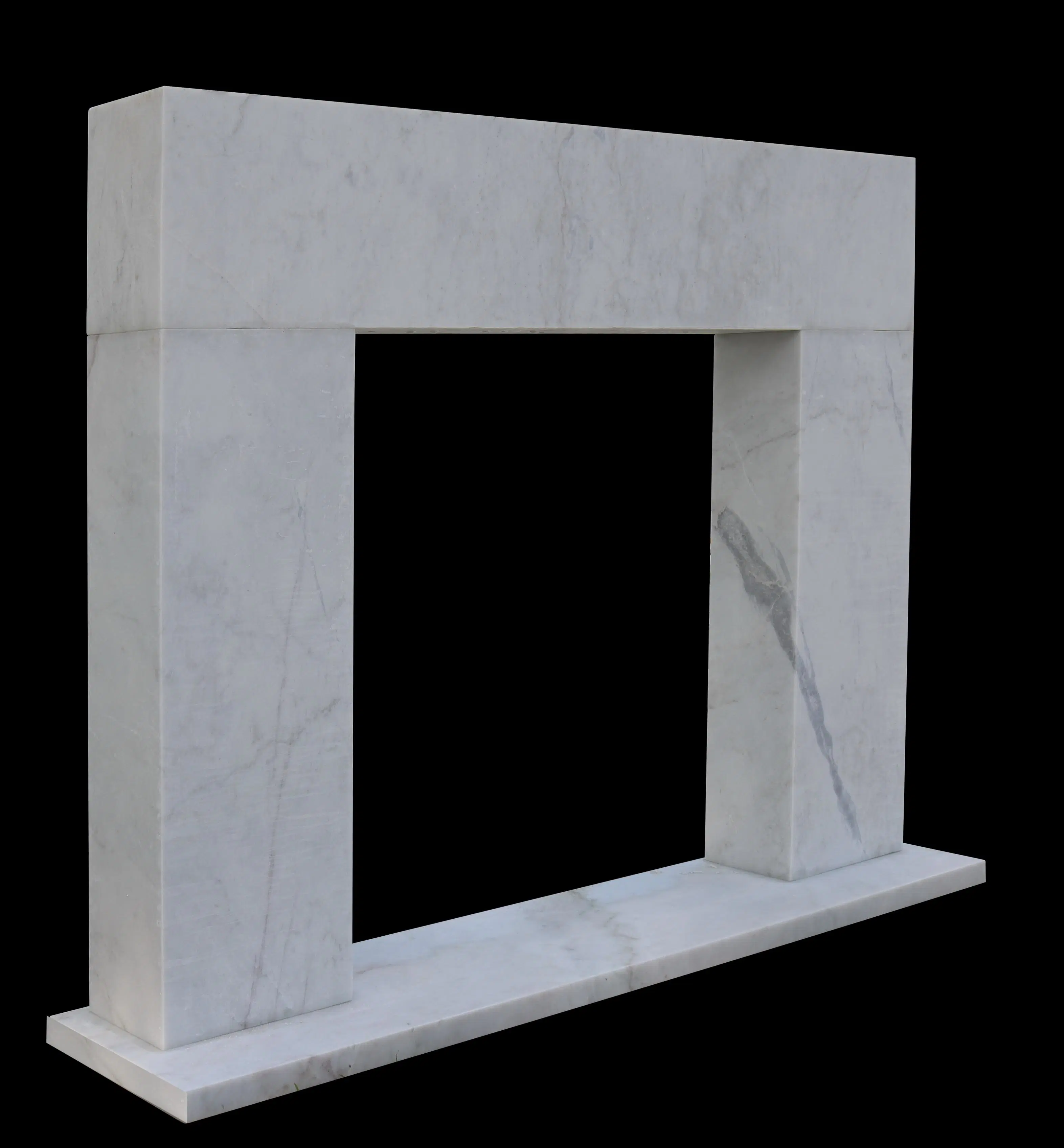 Mondern Home Design White Marble Fireplace Mantel Decoration