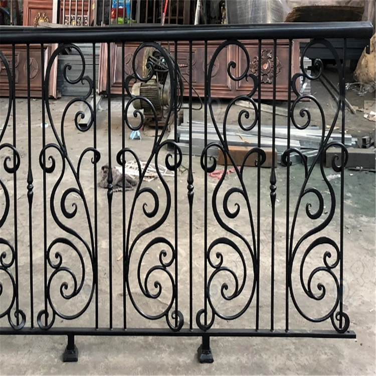 Luxury Price Wrought Iron Stair Railing Luxury Design Iron Railing Fence Iron Panel Fence