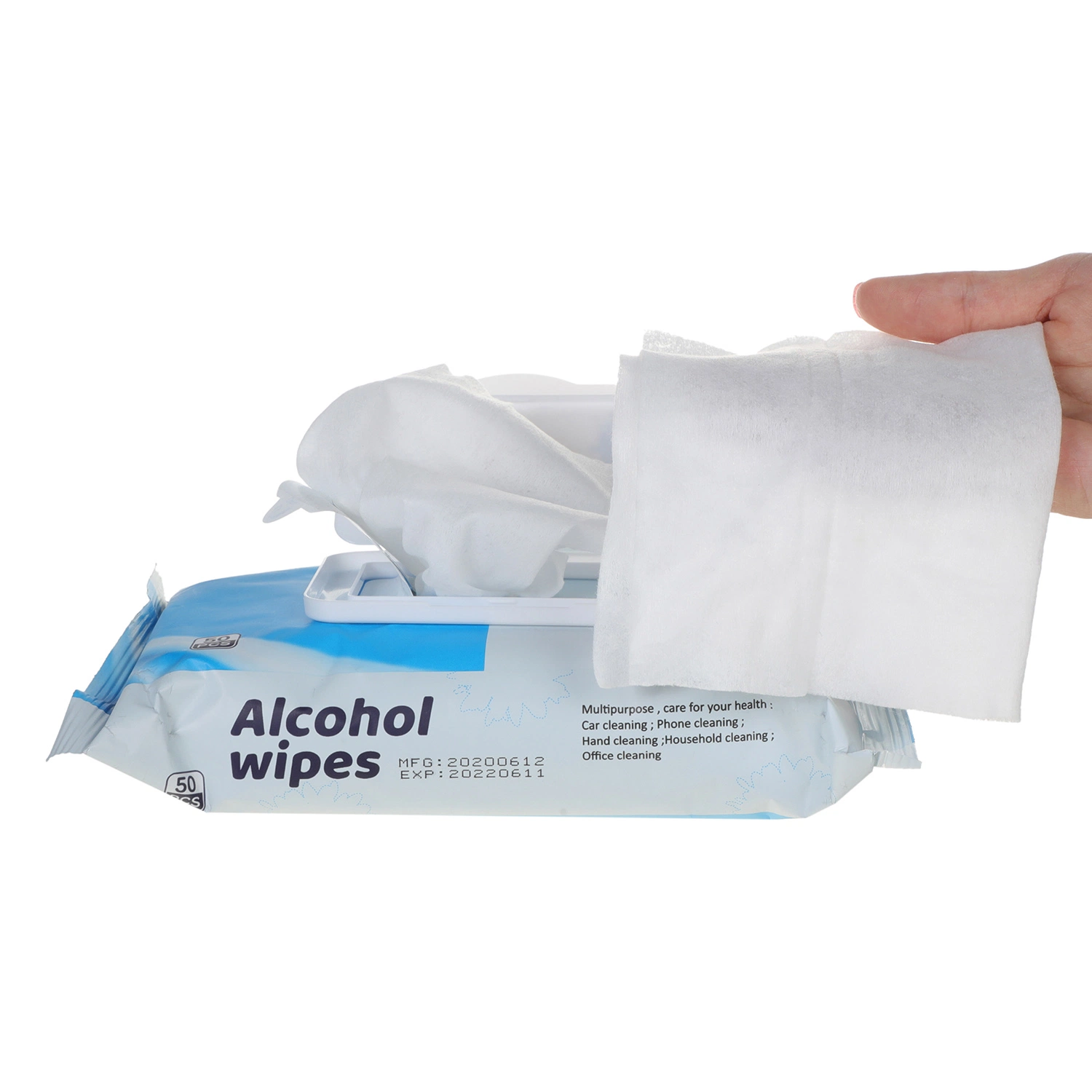 Fengle Customized Disinfectant Sanitizer Hand Tissue Alcohol or Alcohol Free Antibacterial Wet Wipes