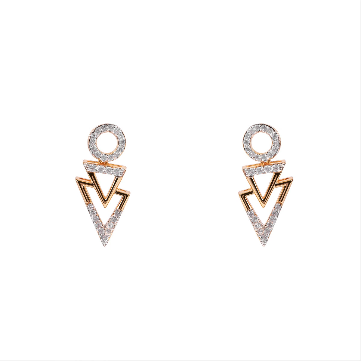 Hip Hop Elrings Jewellery Gold Plated Cross Pendant Earrings Classic ارنات الصوب المتقاطع