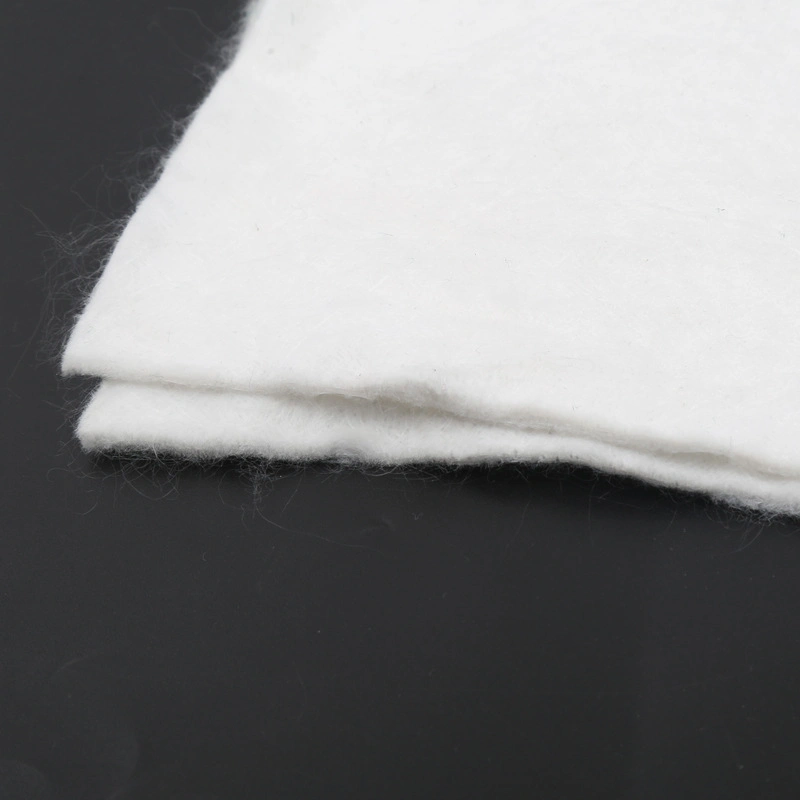 Pet White Nonwoven Needle Punched Geotextile, Customized Short/Long Fabric Textile